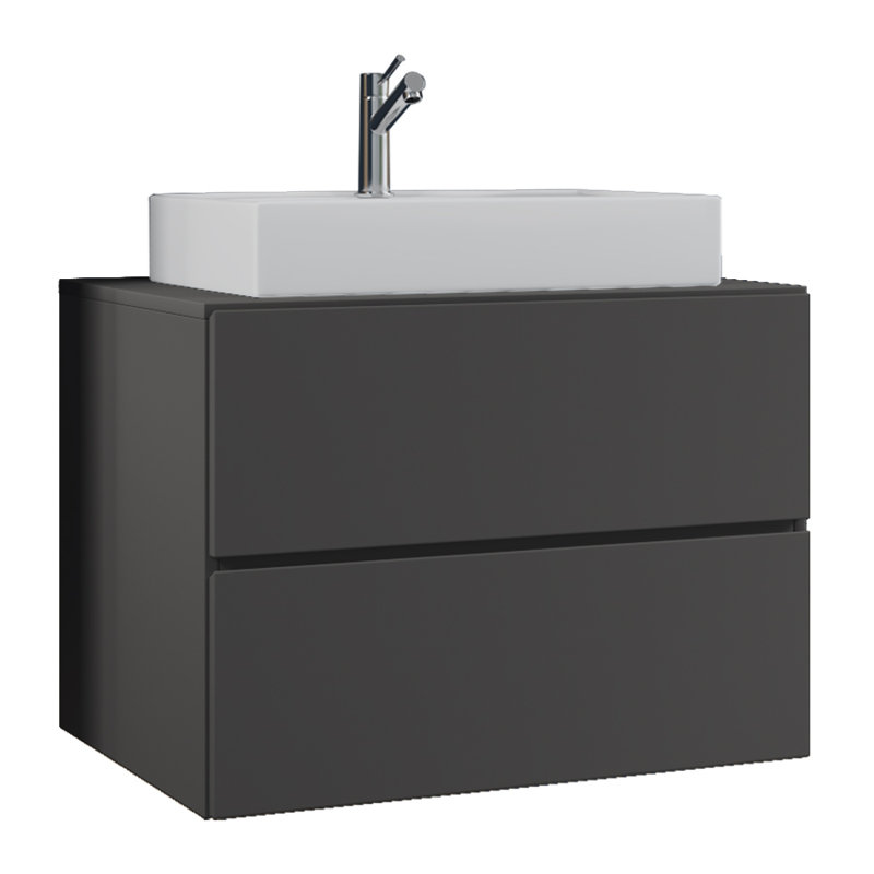 Amileah Bathroom Vanity with Basin, Black
