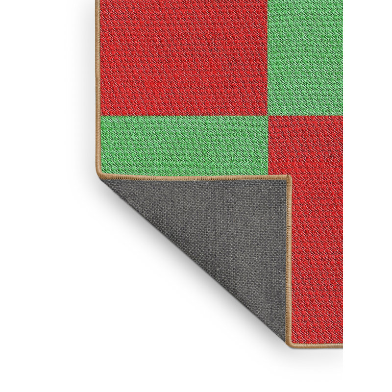 Tapis rouge/vert à motifs Amante, Rectangle 3 pi x 5 pi