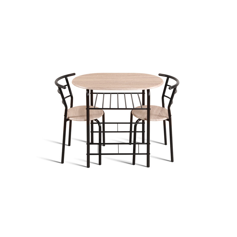 Tabarez 2 - Person Dining Set, Black