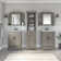 Edion Double Bathroom Vanity with Ceramic Top with Mirror