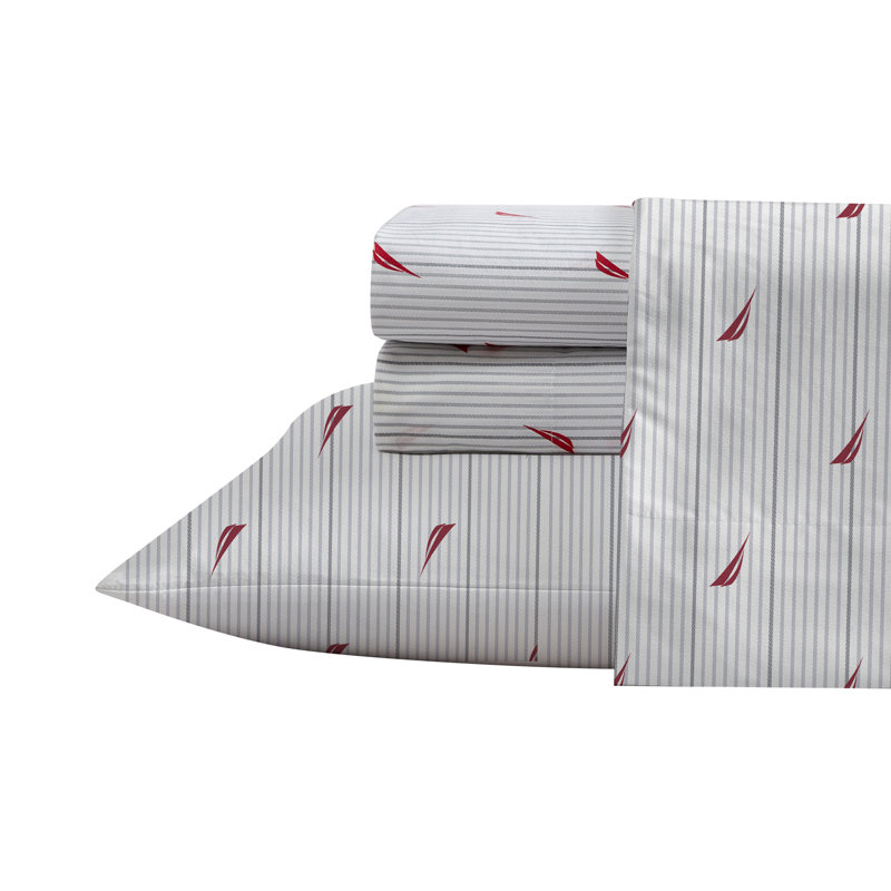 Ensemble de draps en percale de coton 200 fils Bradford, Ensemble de draps pour lit simple avec 1 taie d'or