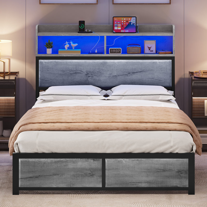 Storage Bed, Grey