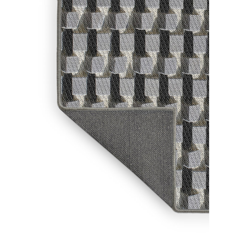 Tapis gris / noir Power Loom, Rectangle 8 pi x 10 pi
