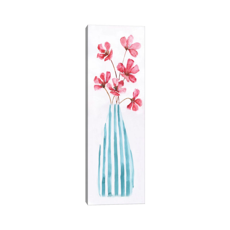 Flower Fun II by Nan - Wrapped Canvas Gallery-Wrapped Canvas Giclée, 30.48 cm H x 91.44 cm W x 1.91 cm D