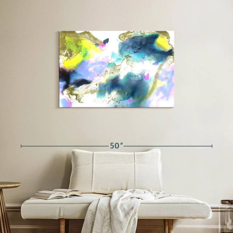 Nuage de tempête abstrait Avery, H 24 po x l 36 po