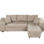 Canapé modulaire réversible en L 104,5 po avec méridienne de rangement, 2 tabourets et canapé-lit crème pour salon