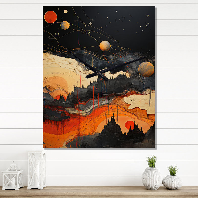 Jupiter Mars Majesty Bold I - Très grandes horloges murales Jupiter, H 32 po x l 24 po x P 1 po