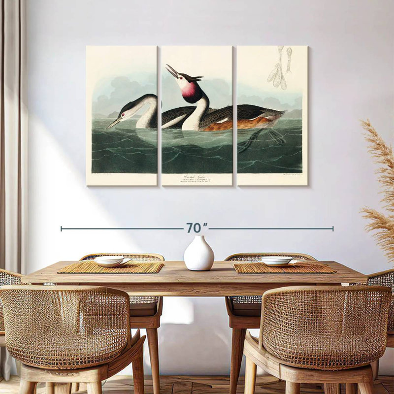 Brampt Crested Grebe, 36" H x 57" W
