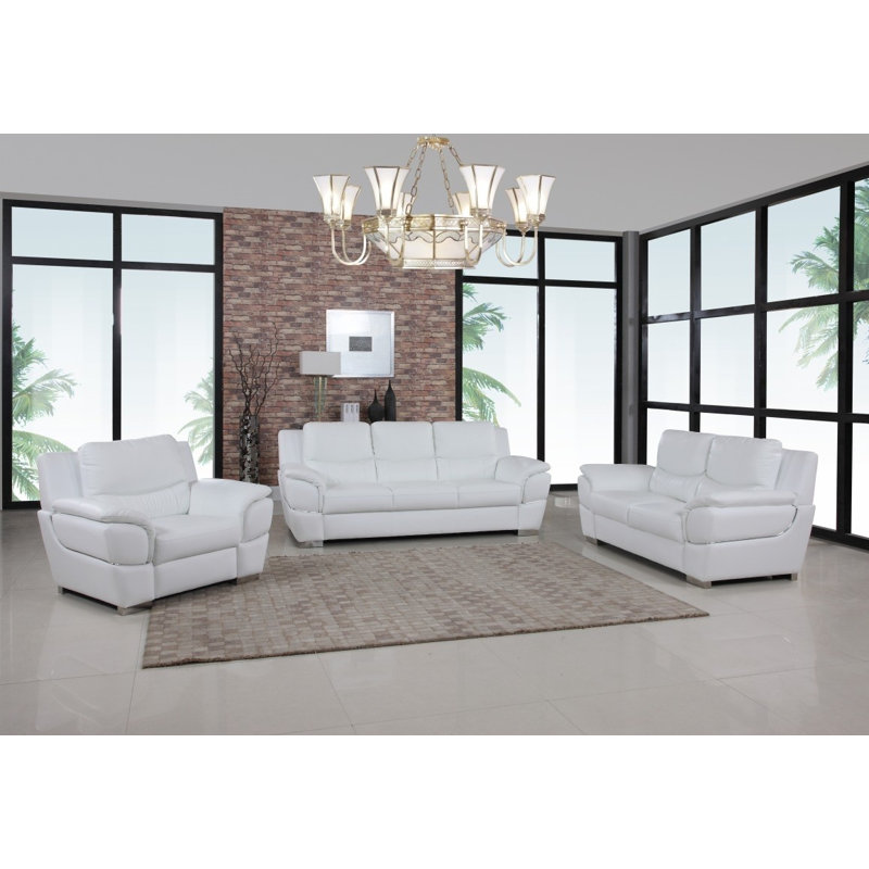 Ensemble de conversation pour trois personnes Reinold, Blanc