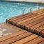 Carreaux de terrasse en bois de teck huilé 12 po x 12 po EZ-Floor