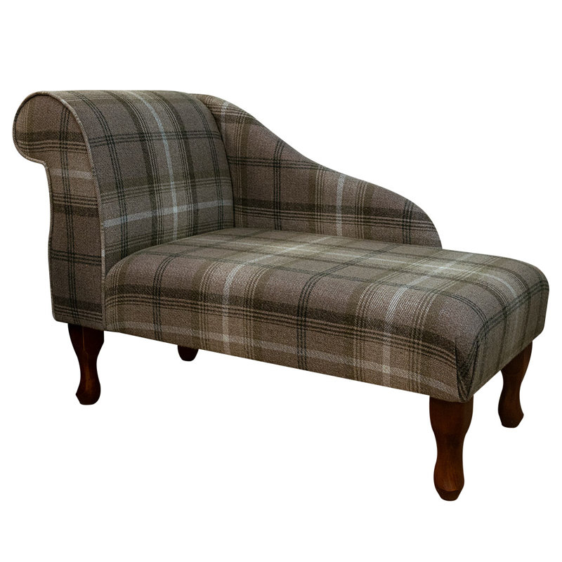 Brown Tartan Mini Chaise Longue