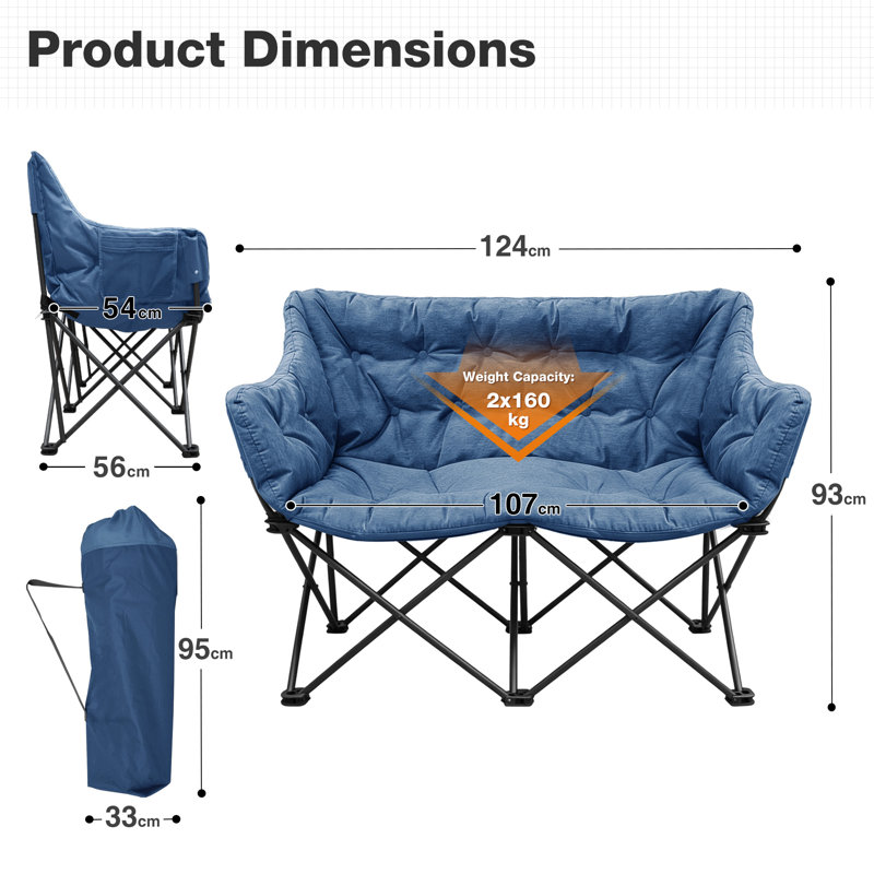 Folding Camping Chair, Blue