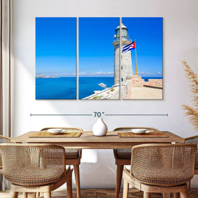 Lilie El Morro Lighthouse, 42" H x 65" W