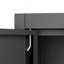 Armoire de rangement pour garage avec roulettes et serrure, armoire en métal robuste avec 4 tablettes réglables