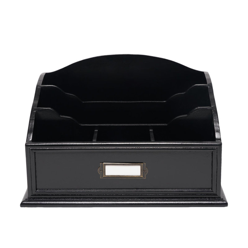 Classeur de bureau à 3 niveaux Danetta, Noir