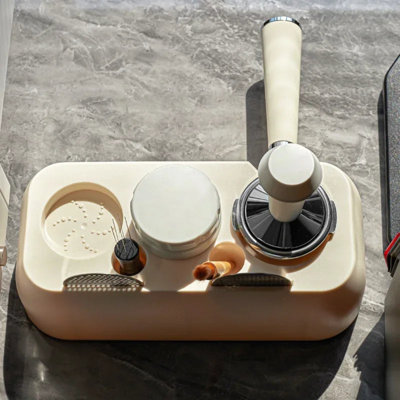 Station de pressage espresso avec porte-filtre - Base stable pour un tassage précis