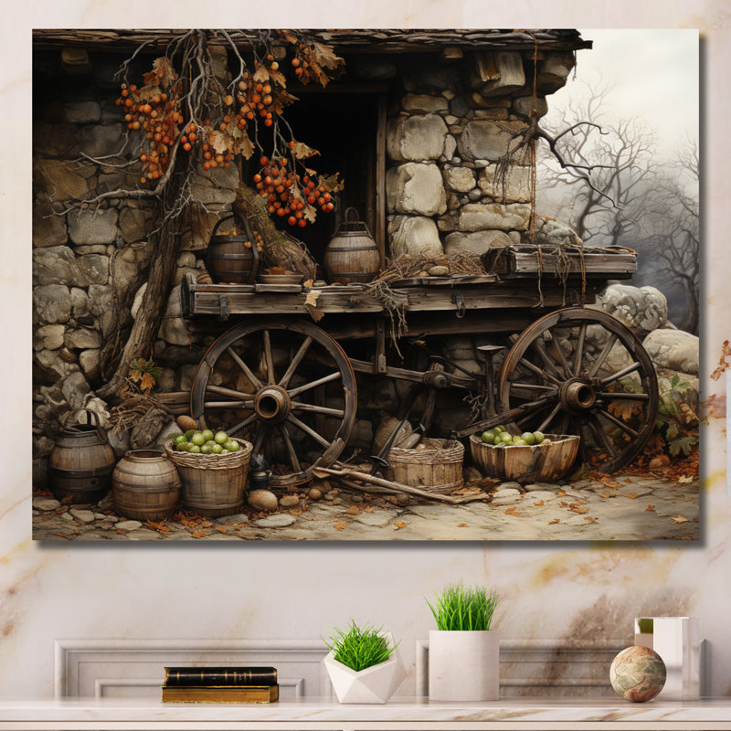 «Old Cart Cart Chronicles», reproduction sur toile, Toile tendue, H 24 po x l 32 po x P 1 po