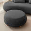 Canapé semi-circulaire surdimensionné en forme de lune avec 2 repose-pieds et 4 coussins-1121434335