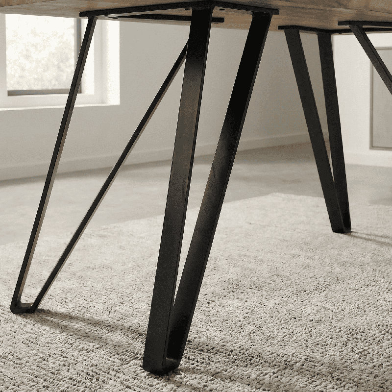Conary Metal Base Dining Table, 75cm H x 120cm W x 80cm D