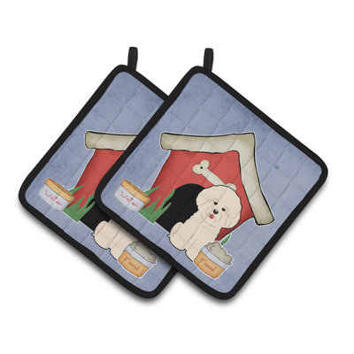 Caroline's Treasures Dog House Polyester Potholder