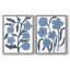 «Blue Folk Florals I», reproduction encadrée de qualité supérieure - prête à être accrochée - aucun clou requis - aucun clou requis-1403757560-1403757563