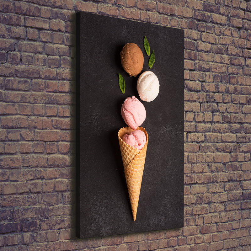 Ice Cream In A Wafer - Wrapped Canvas Print