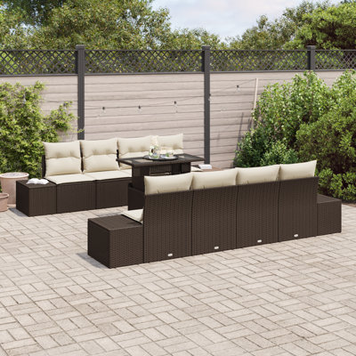 294cm Wide Patio Sofa with Cushions