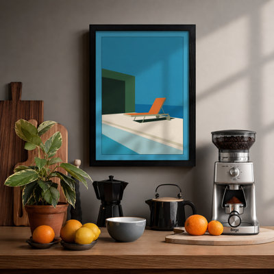 Chair in Solitude Mid-Century - Framed Print
