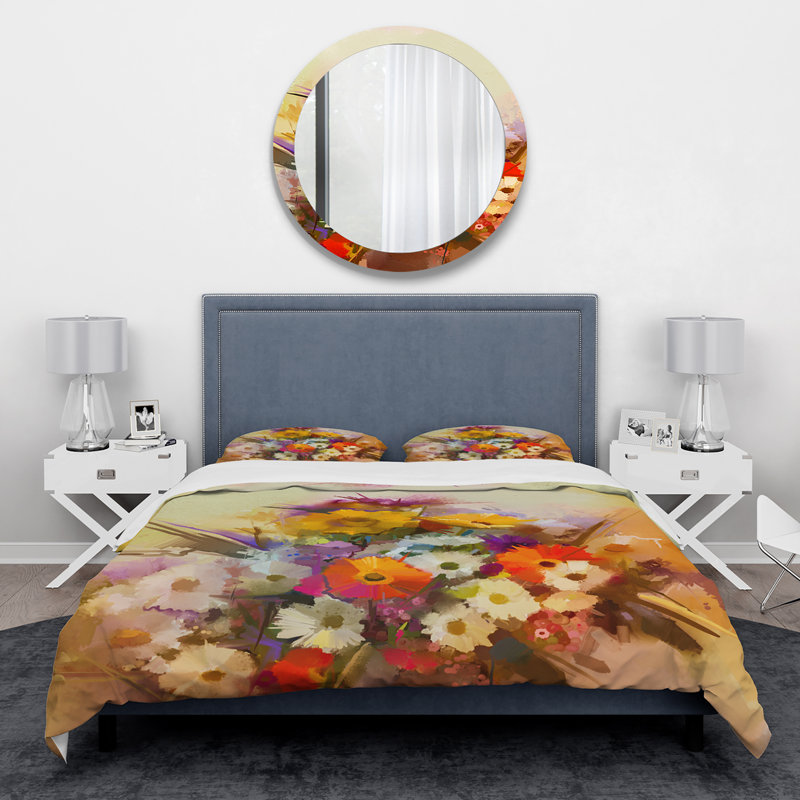 Ensemble de housse de couette traditionnelle, Housse de couette très grand + 2 taies décoratives