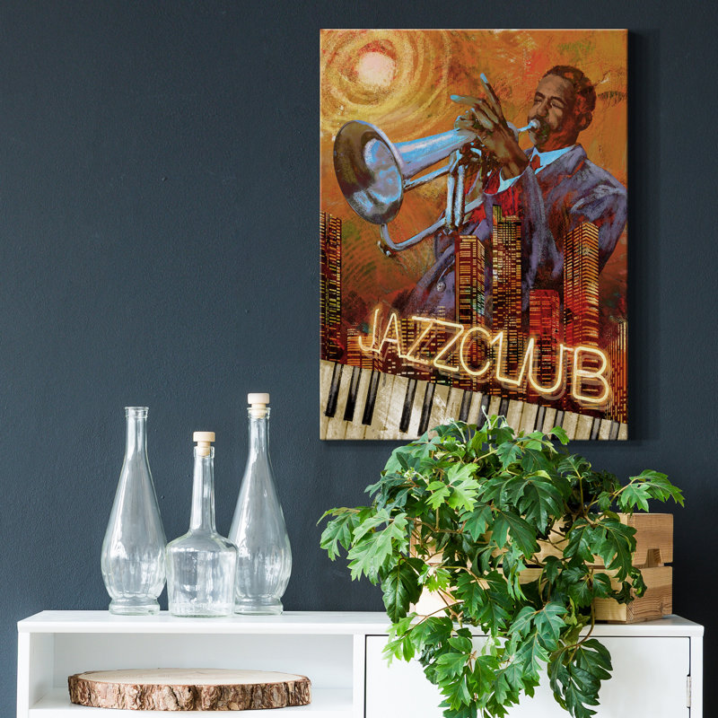 «Jazz Club», impression sur toile tendue, H 48 po x l 36 po x P 1,5 po