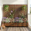 Lit de jardin en métal avec treillis et roulettes H 6 pi x l 4 pi - brun-1503515745-1503515754
