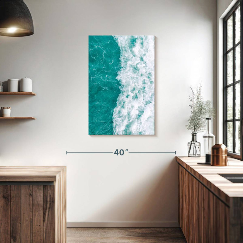 Gillard Summer Tide - vague turquoise, H 36 po x l 24 po