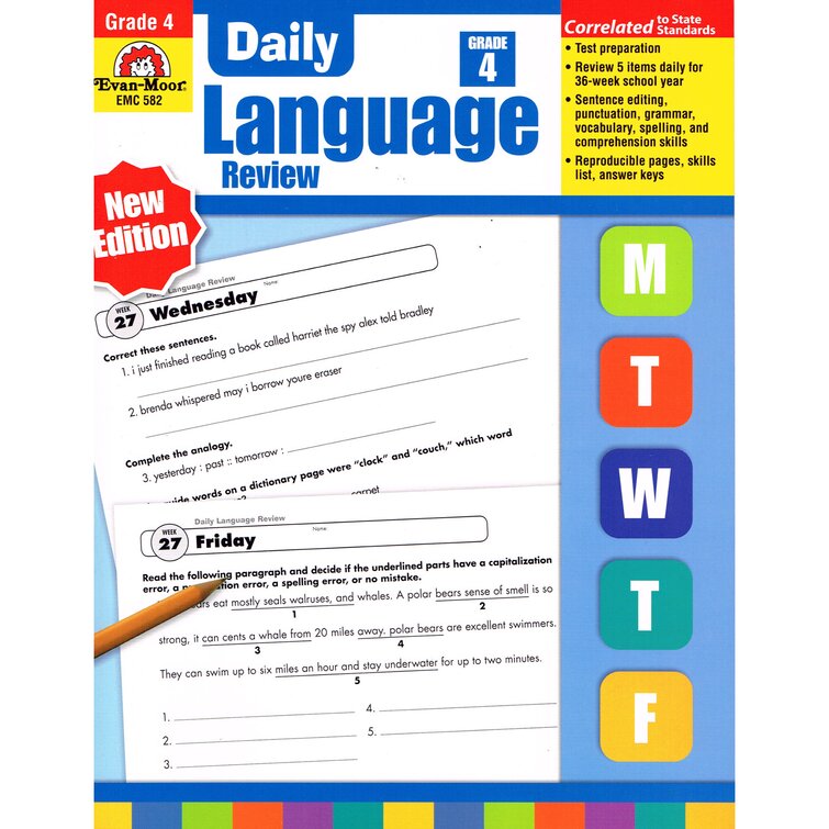 Evan-Moor　Daily　Book　Grade　Language　Review　Wayfair