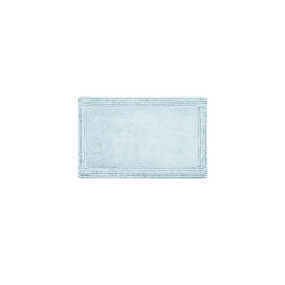 Tapis de bain 100% coton, 3000 g / m², bleu, 21 x 34 po, réversible, durabilité à long terme, coton bleu 21 x 34 po, fabrication supérieure, tapis antidérapant recommandé