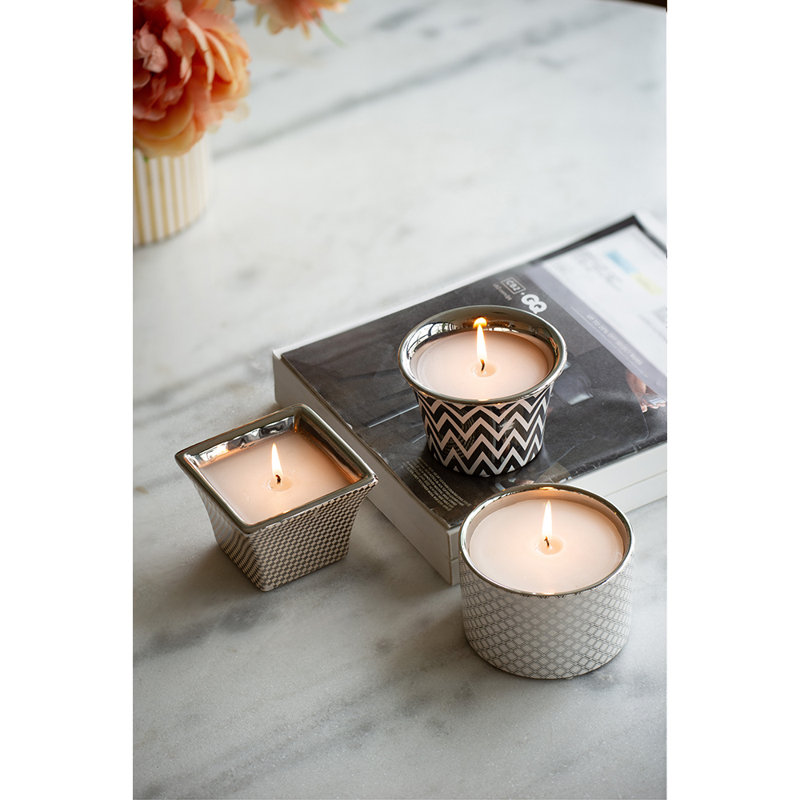 Unscented Tealight Candle with Ceramic Holder