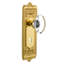Egg & Dart Plate with Decorative Keyhole and Oval Clear Crystal Door Knob-540548976