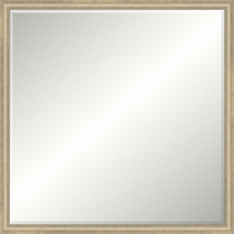 Newbury Solid Wood Beveled Mirror, Square, 26" x 26"