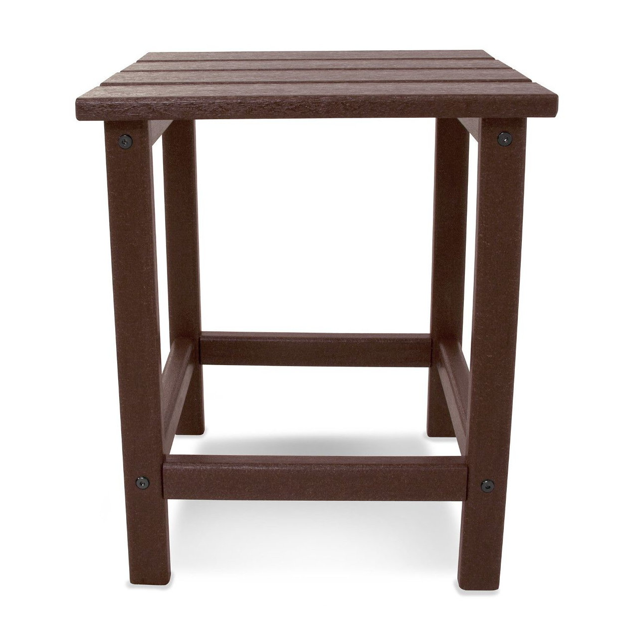 POLYWOOD® Long Island 15" Patio Side Table, Mahogany