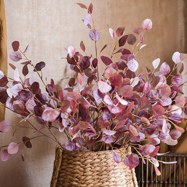 Golden Haze Eucalyptus Stem 37.7" Tall, Rose/Purple