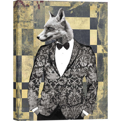 Gentleman 2 (B&W) by Vizlab - Wrapped Canvas Print