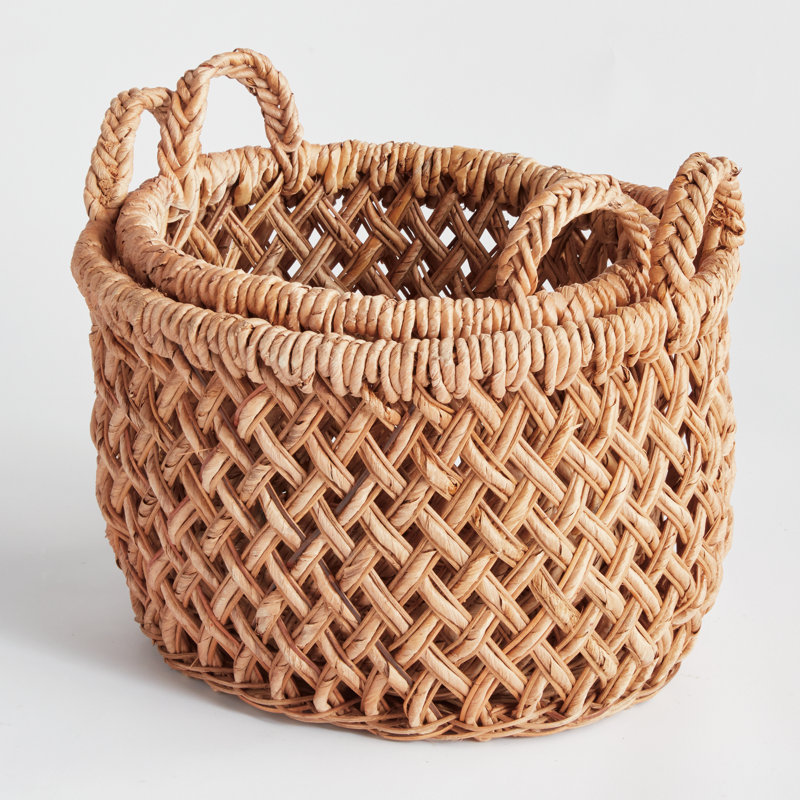 Louella Rattan Basket Set With Handles