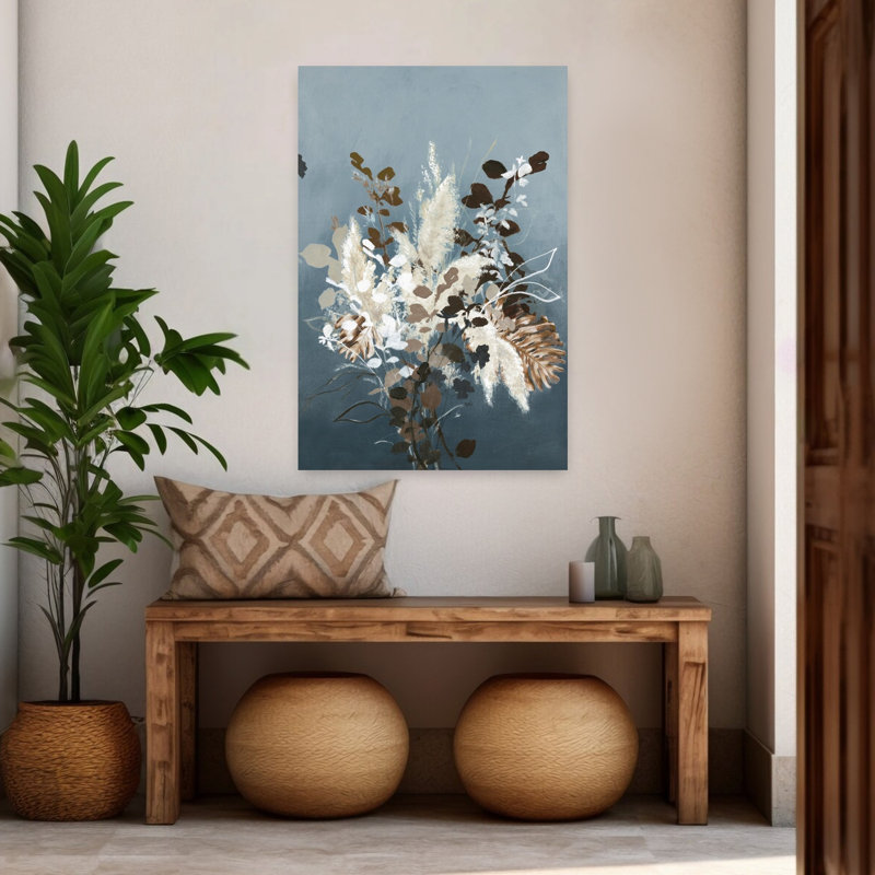 Feuilles lumineuses 3, art contemporain abstrait, H 48 po x l 32 po