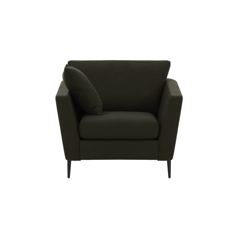 Rahul Velvet Armchair, Dark Green