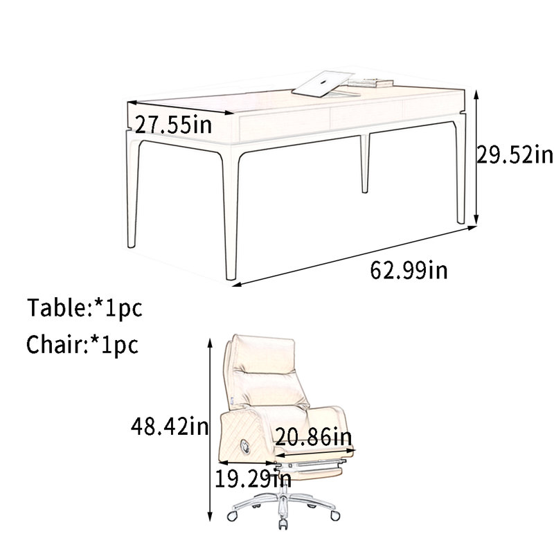 Natchez, 29.52" H x 62.99" W x 27.55" D