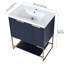 Meuble-lavabo autoportant 30 po - Bassin en résine et contreplaqué de construction 30 po
