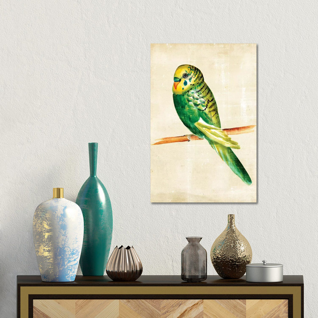 Fanciful Birds III von Chariklia Zarris - Galerie-umwickelte Leinwand Giclée