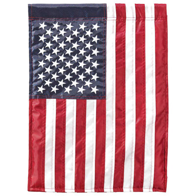 Ejak Double Sided 42 in. H x 29 in. W Nylon Independence Day House Flag