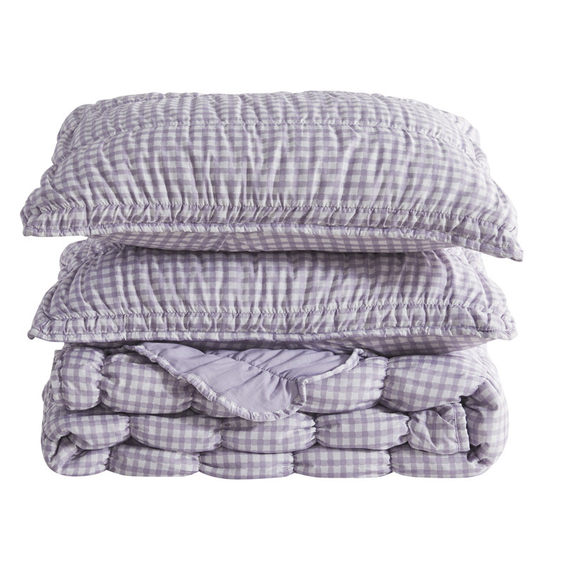 Ensemble de courtepointe Gingham, Full / Queen