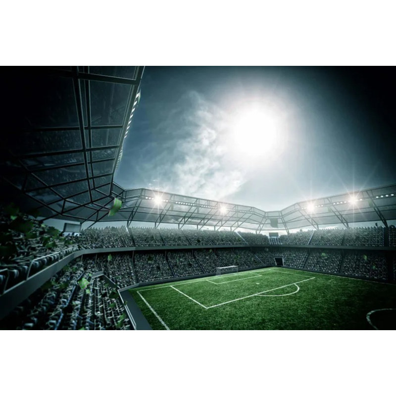 Papier peint mural Soccer Stadium Field Crowd, L 108 po x l 192 po