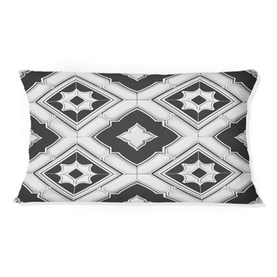 Coussin lombaire gris Modern Trellis II